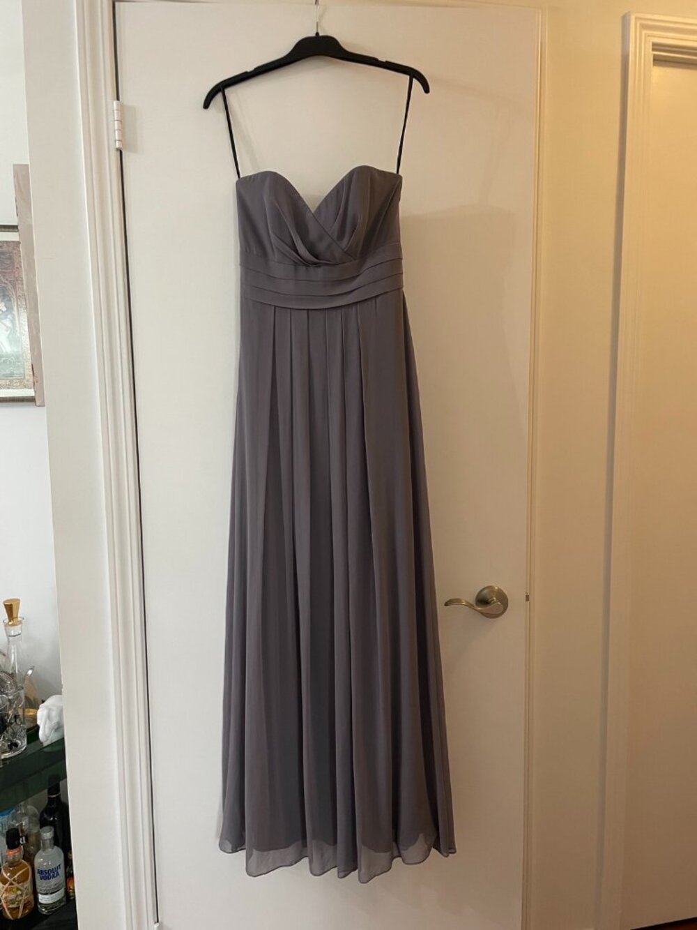 After Six Charcoal Gray Gown Size 2